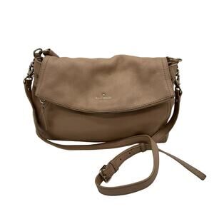 Kate Spade Beige Cobble Hill Minka Large Pebbled Leather Hobo Bag